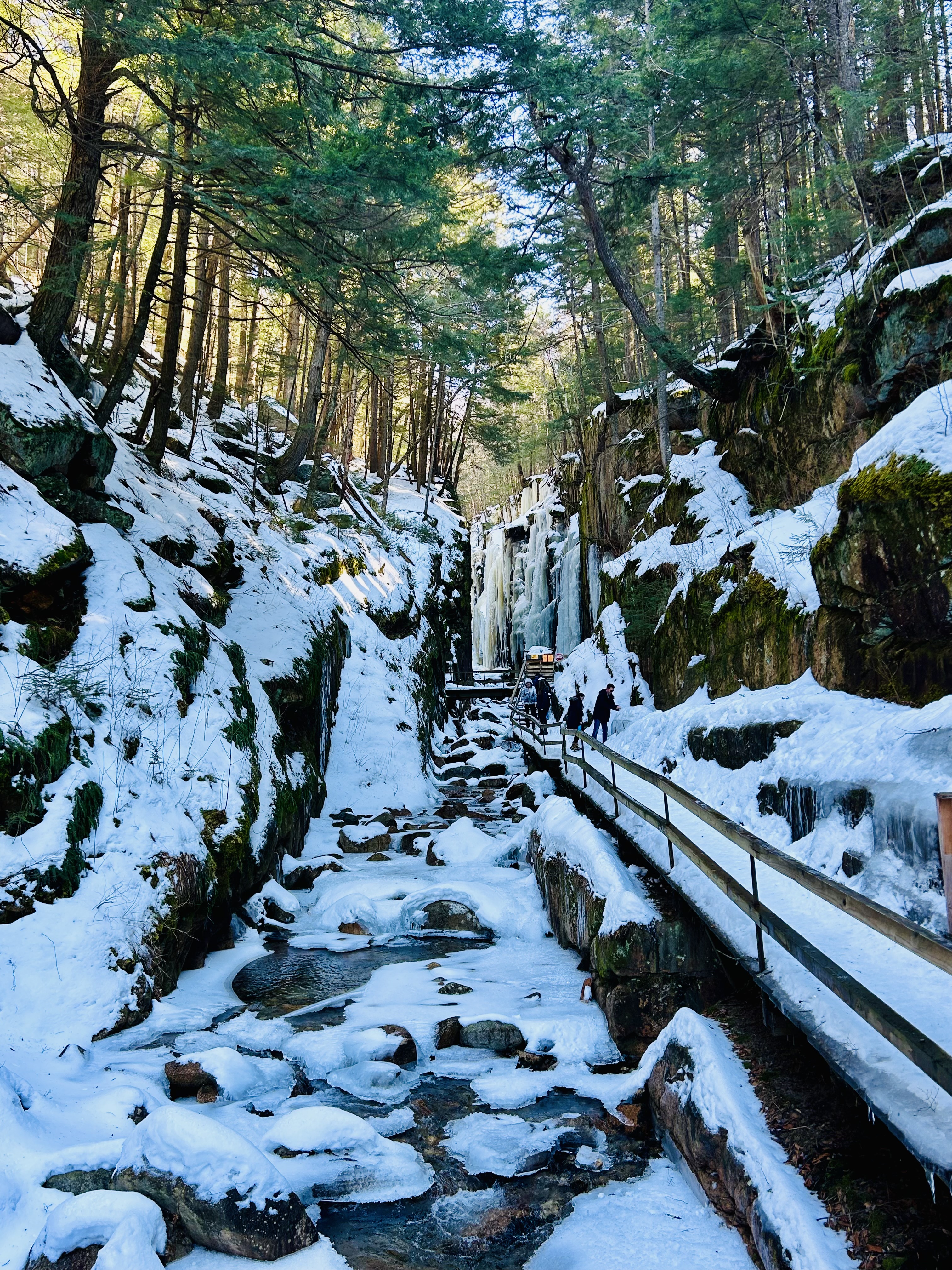The Unique Experience Of Hiking The Flume Gorge Trail In Winter