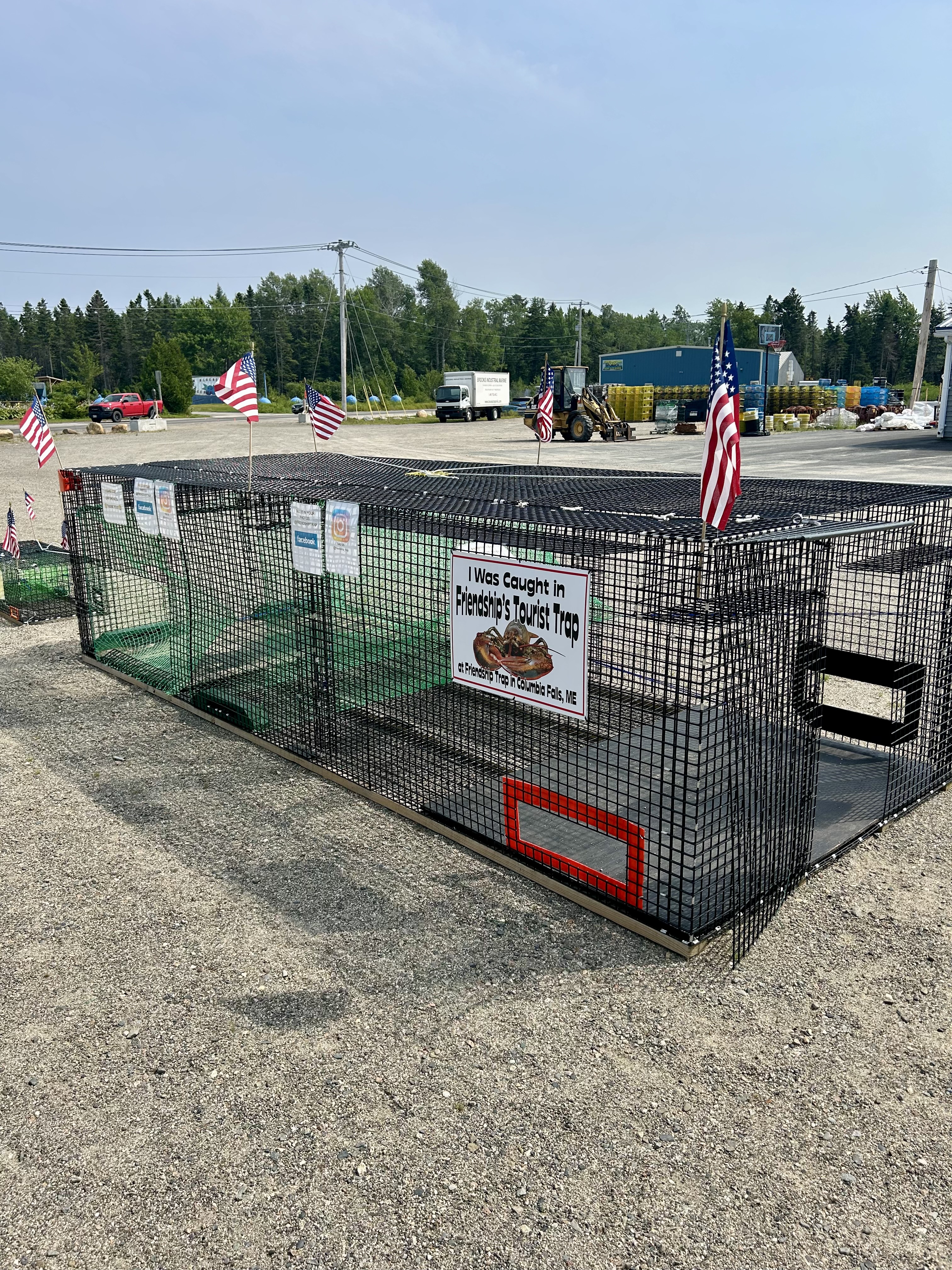 The World’s Largest Lobster Trap In Columbia Falls, Maine